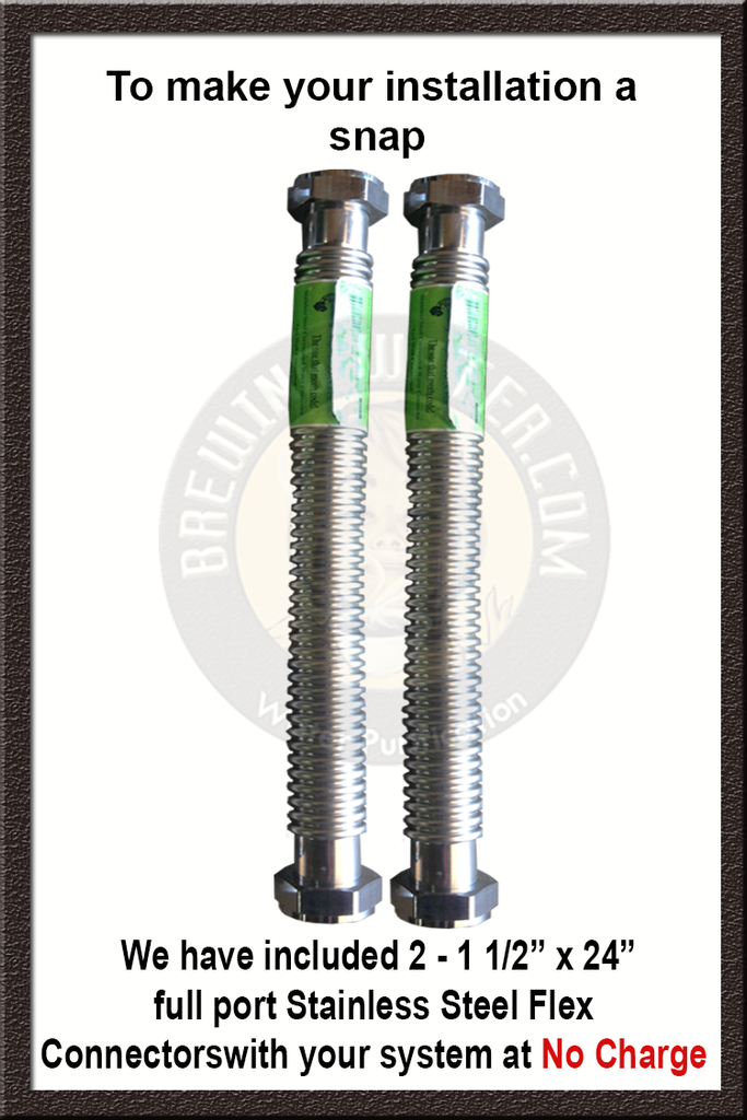 1 1/2 x 24" Stainless Steel Flex Lines