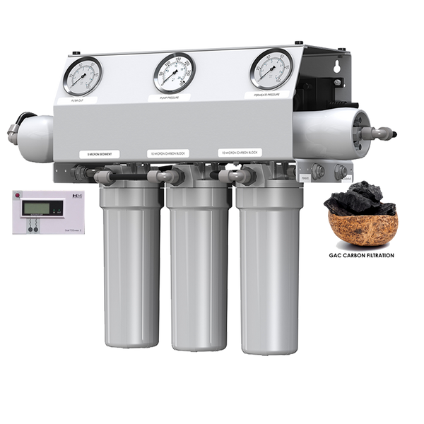 Custom Water 300 GPD 10" GAC Reverse Osmosis System With TDS Meter