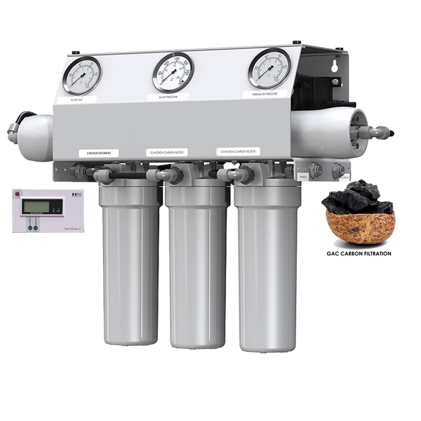 Custom Water 200 GPD 10" GAC Reverse Osmosis System With TDS Meter