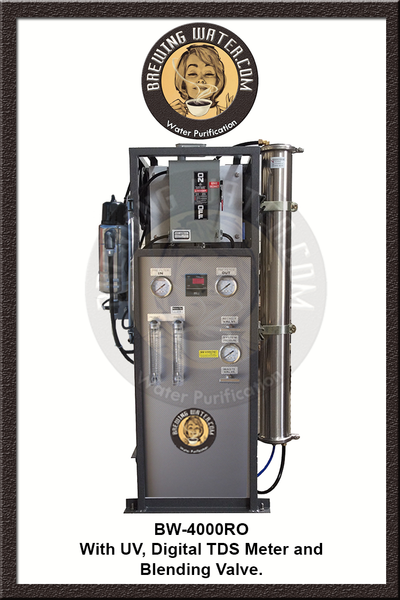 CWP 4000 GPD Reverse Osmosis System with Blending Valve, UV TDS Monitor