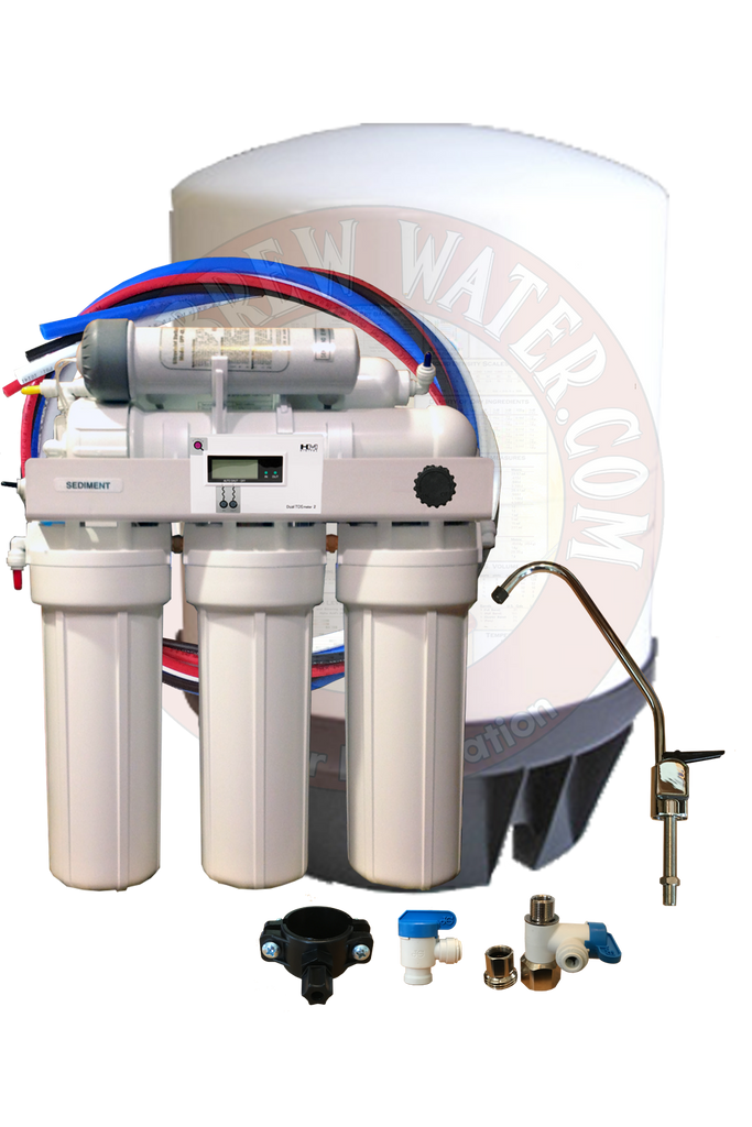Home Brew Water 5 Stage Reverse Osmosis System with Blending Valve and Digital TDS Meter